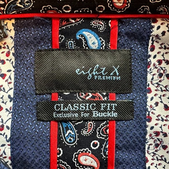 NWT Eight X by Buckle Men's Classic Fit Floral Button Down Shirt Size Large - Picture 4 of 5